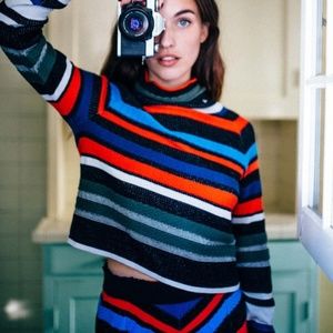 New FREE PEOPLE WHAT A FLIRT SWEATER SET XS